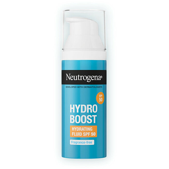 „Neutrogena HydroBoost“ drėkinamasis fluidas su SPF 50 – drėkinamasis veido fluidas