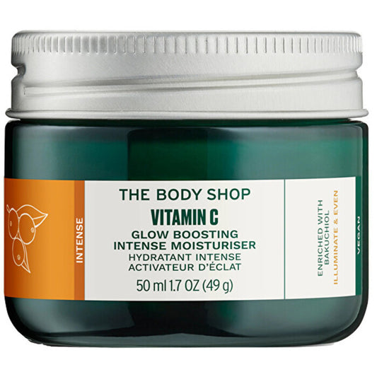 The Body Shop Vitamin C Glow Boosting Intense Moisturizer – intensyviai šviesinantis odos kremas