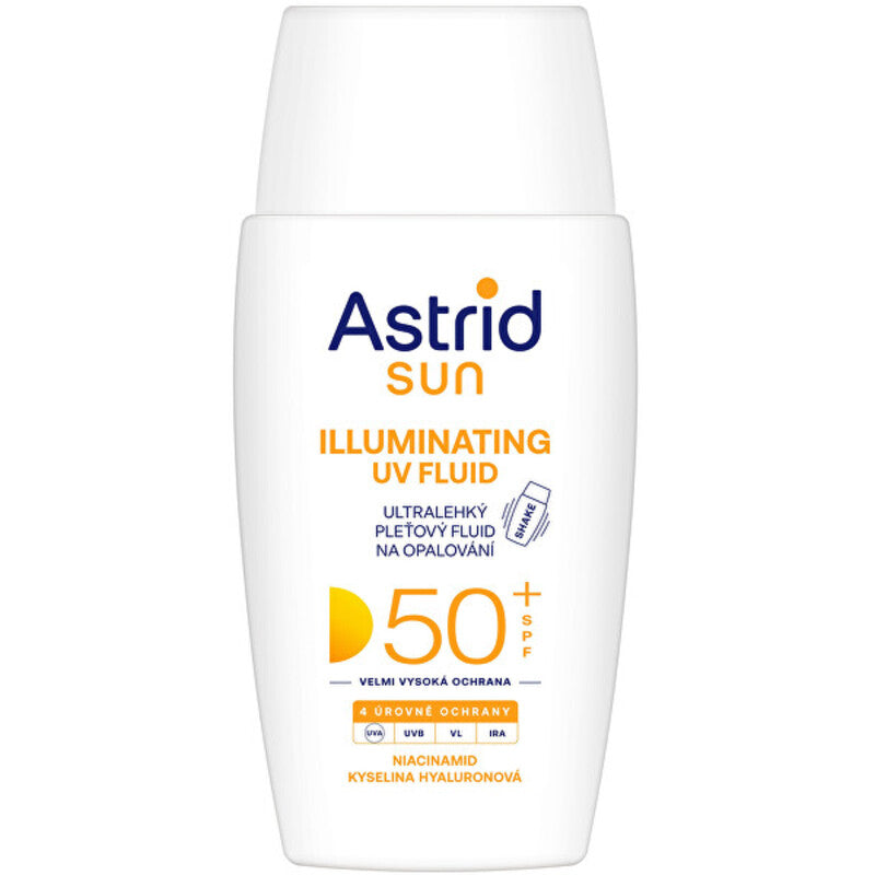 Astrid Illuminating UV Fluid SPF 50+ – apsauginis skystis nuo saulės