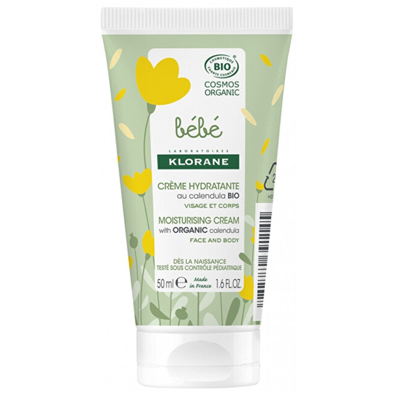 Klorane Bebe Moisturizing Cream – Drėkinamasis kremas su ekologiškomis medetkomis