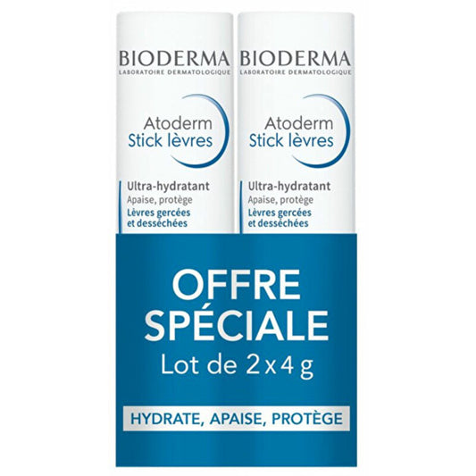 „Bioderma Atoderm“ rinkinys – sausų ir suskirdusių lūpų priežiūros rinkinys