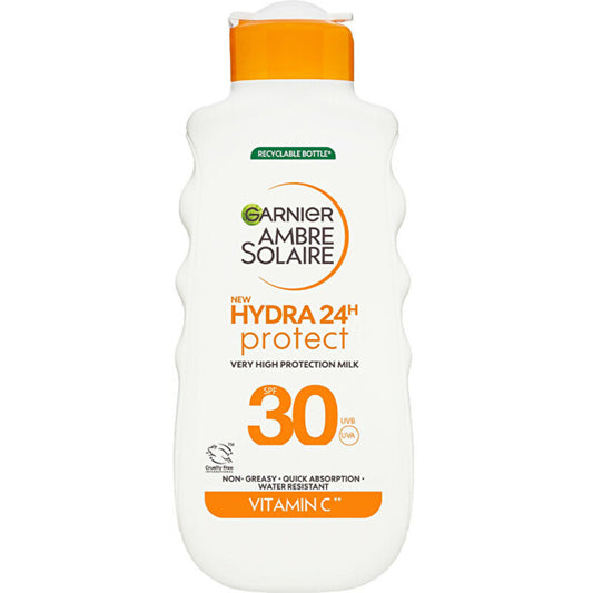 GARNIER Ambre Solaire Hydra 24h Protect High Protection Milk SPF 30 – įdegio pienas