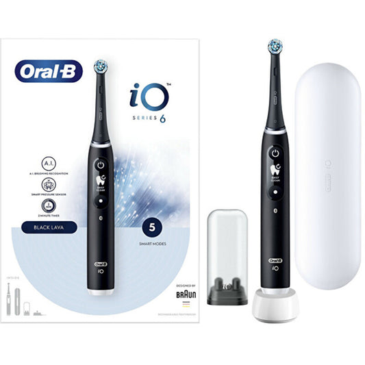 Oral B iO Series 6 (Black Onyx) – elektrinis dantų šepetėlis