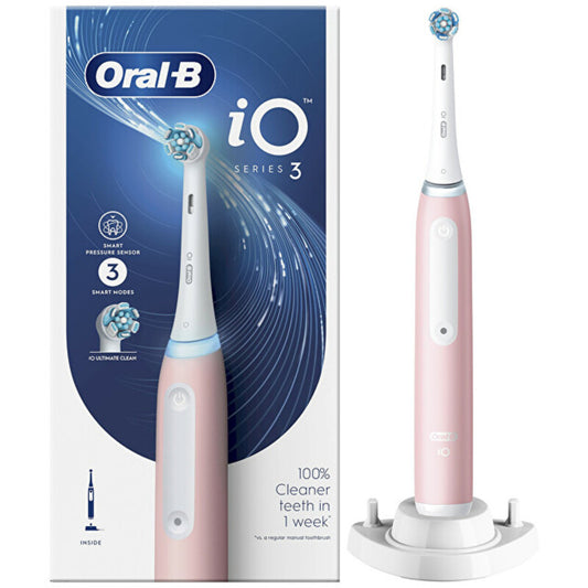 „Oral B iO Series 3“ (rausvai rožinis) – elektrinis dantų šepetėlis