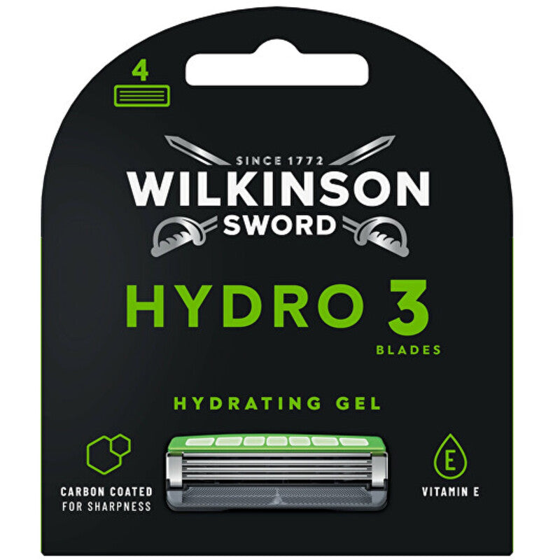 Wilkinson Sword Hydro 3 Black Edition - Keičiamos galvutės (4 vnt.)