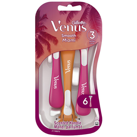 Gillette Venus Smooth Miami (6 vnt.) - Vienkartiniai skustuvai