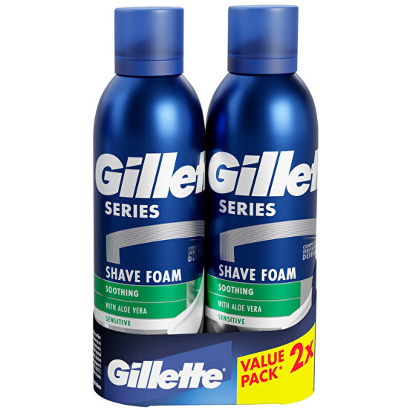 Gillette Series Soothing Shave Foam Duopack – dovanų rinkinys raminamųjų skutimosi putų