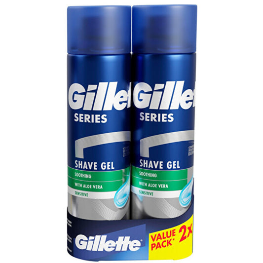 Gillette Series Shave Gel Duopack – Dovanų rinkinys skutimosi gelių jautriai odai