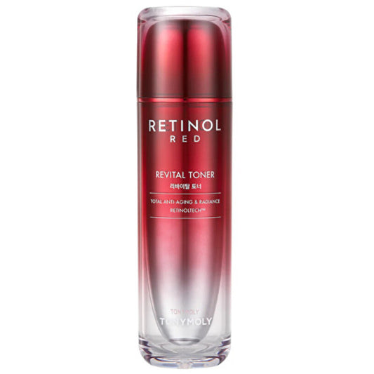 „Tony Moly Red Retinol Revital Toner“ – odos tonikas su senėjimą stabdančiu poveikiu.