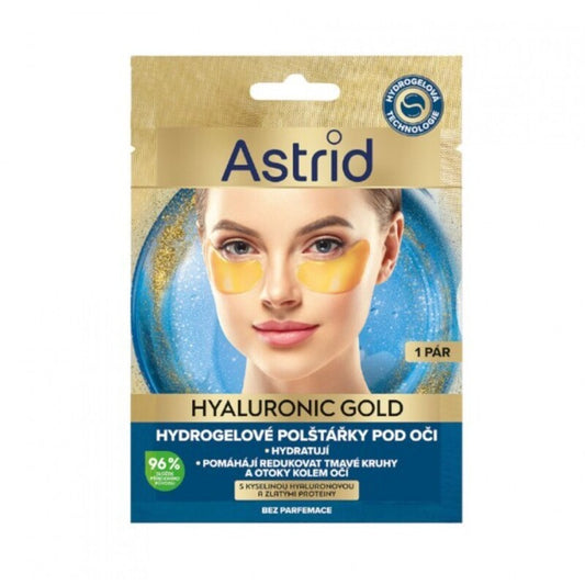 Astrid Hyaluronic Gold - hidrogelio paakių pagalvėlės su aukso proteinais ir keramidais