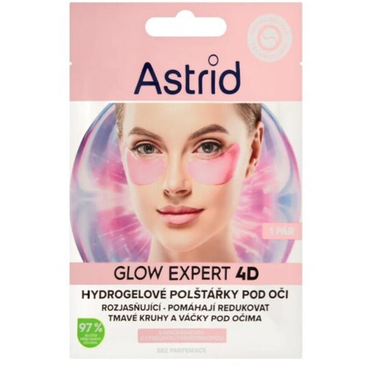 Astrid Glow Expert 4D - Šviesinantys hidrogeliniai paakių padai su niacinamidu