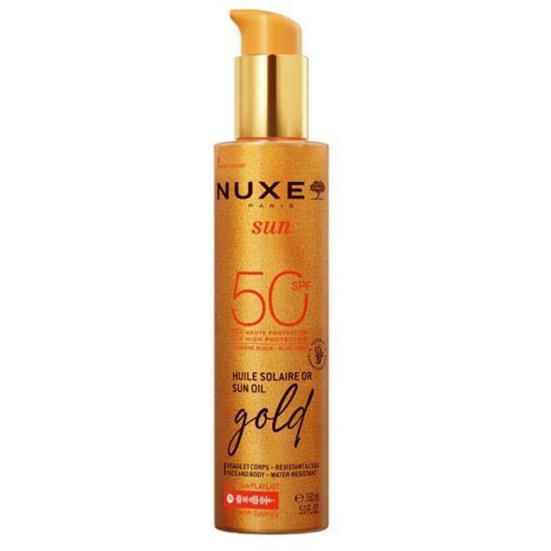 „Nuxe Sun“ aukštos apsaugos nuo saulės aliejus nuo SPF 50 – įdegio aliejus
