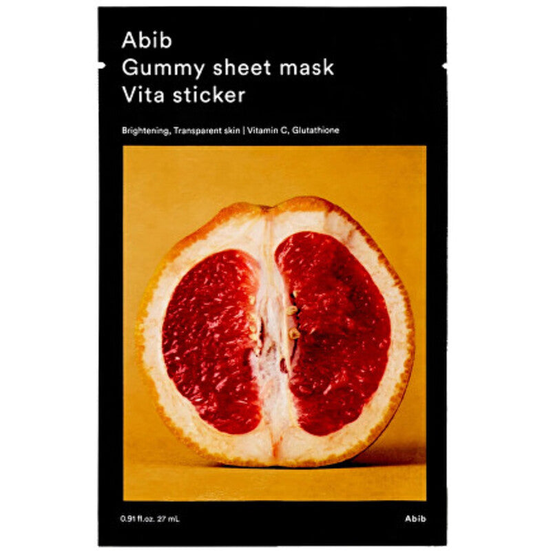 Abib Vita lipdukų veido kaukė su guminukais – skaistinamoji lakštinė kaukė