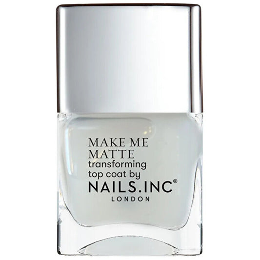 Nails.Inc Better On Top Make Me Matte Transforming Top Coat viršutinis sluoksnis - Matinį efektą suteikiantis viršutinis sluoksnis nagams 14 ml