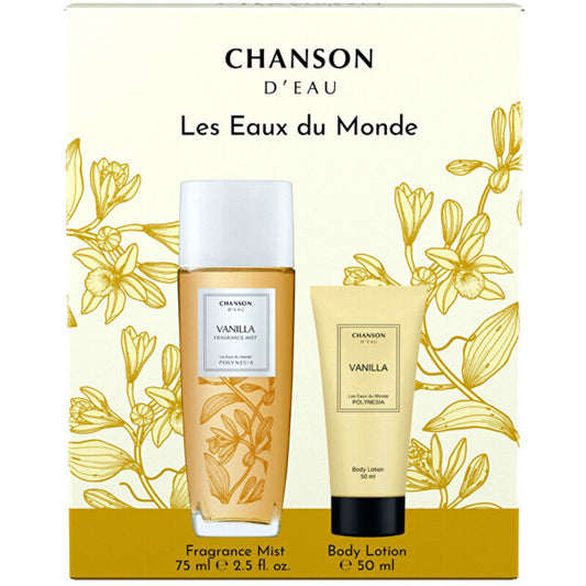 Chanson Chanson D´Eau Vanilla dovanų rinkinys Body ir plaukų dulksna 75 ml ir kūno losjonas 50 ml