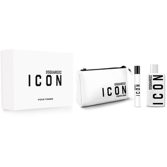 Dsquared2 Icon Pour Femme Gift Set EDP 100, EDP miniature 10 ml and cosmetic bag