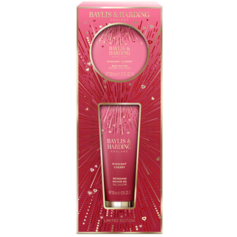 Kūno priežiūros rinkinys Baylis & Harding Midnight Cherry – dovanų rinkinys