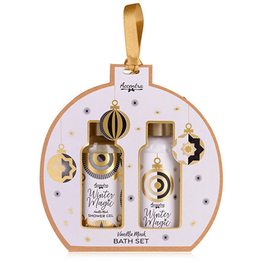 Accentra Winter Magic Vanilla Musk vonios rinkinys - vonios priežiūros dovanų rinkinys