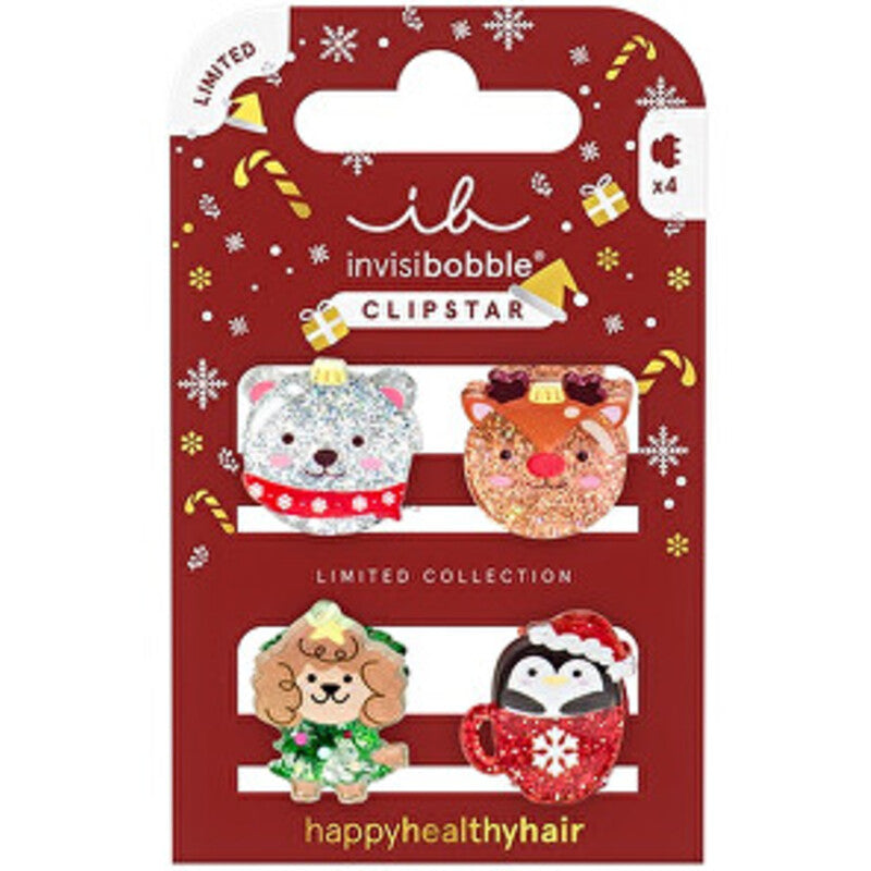 „Invisibobble Clipstar Kids“ plaukų segtukas „Sparkle in the Cup“ (4 vnt.)