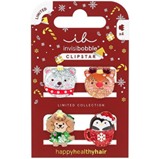 „Invisibobble Clipstar Kids“ plaukų segtukas „Sparkle in the Cup“ (4 vnt.)