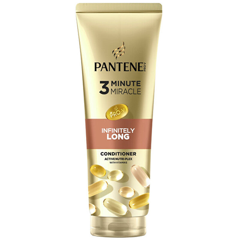 „Pantene 3 Minute Miracle Infinite Long“ kondicionierius – kondicionierius ilgiems plaukams.