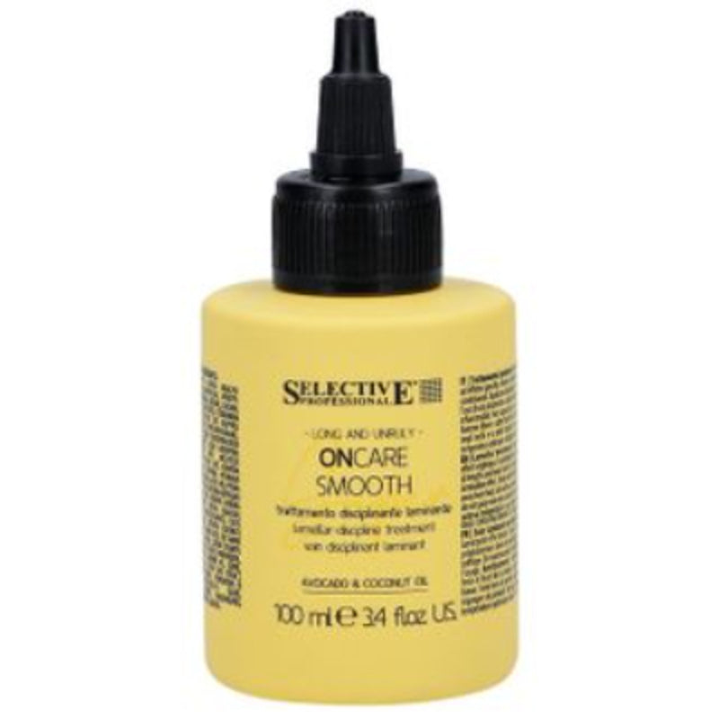 Selective Professional „OnCare Smooth Lamellar-Discipline Treatment“ – lyginamąjį serumą ilgiems ir lūžinėjantiems plaukams.
