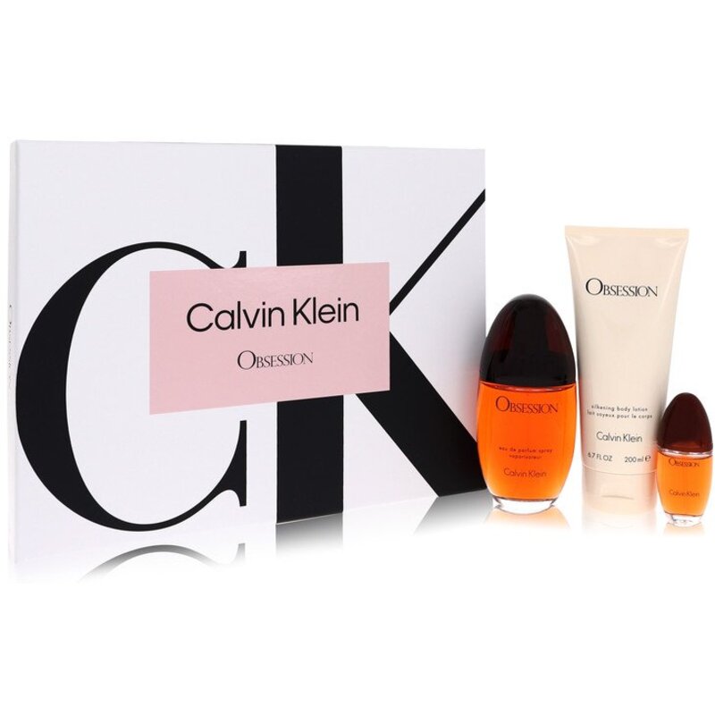 Calvin Klein Obsession Dovanų Rinkinys EDP 100 ml Kūno losjonas 200 ml Obsession ir exclusive mini parfum