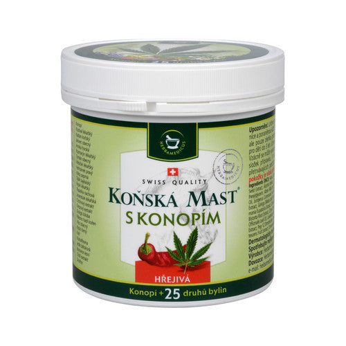 Herbamedicus Šildantis kanapių tepalas arkliams, 250 ml