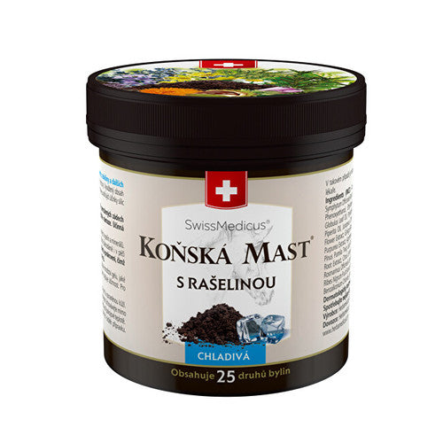 Herbamedicus Arklių tepalas su durpėmis, vėsinantis, plastikiniame indelyje, 250 ml